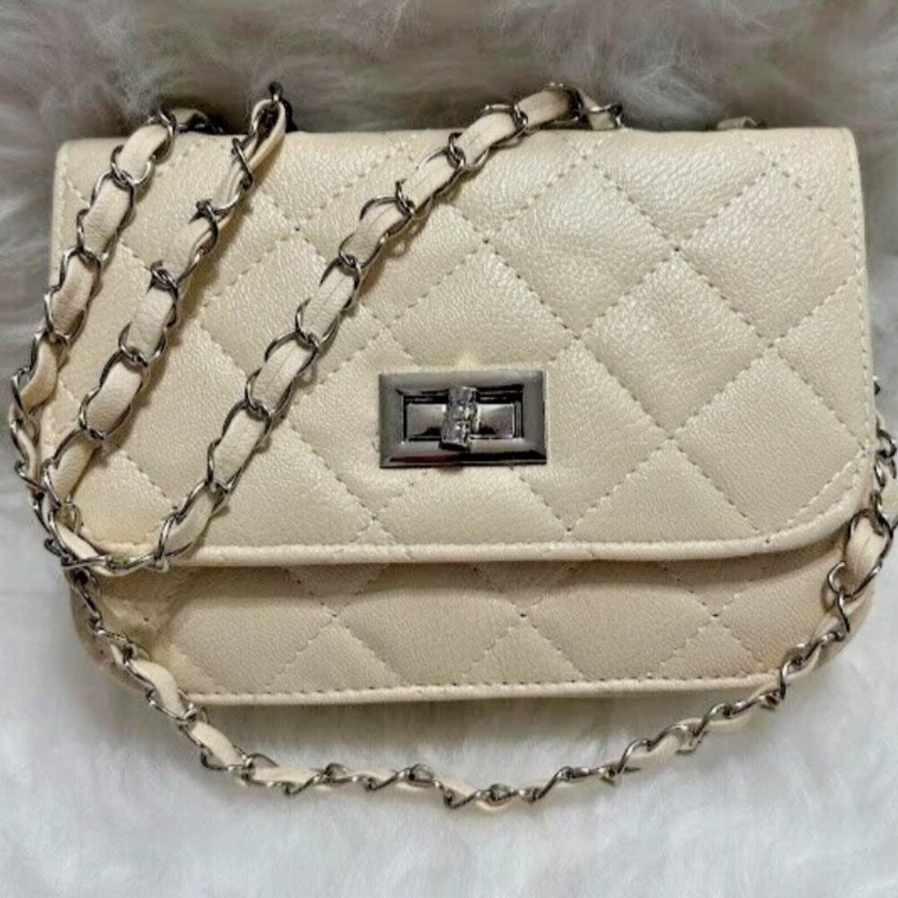 New Women's Beige Small Classic Bag
